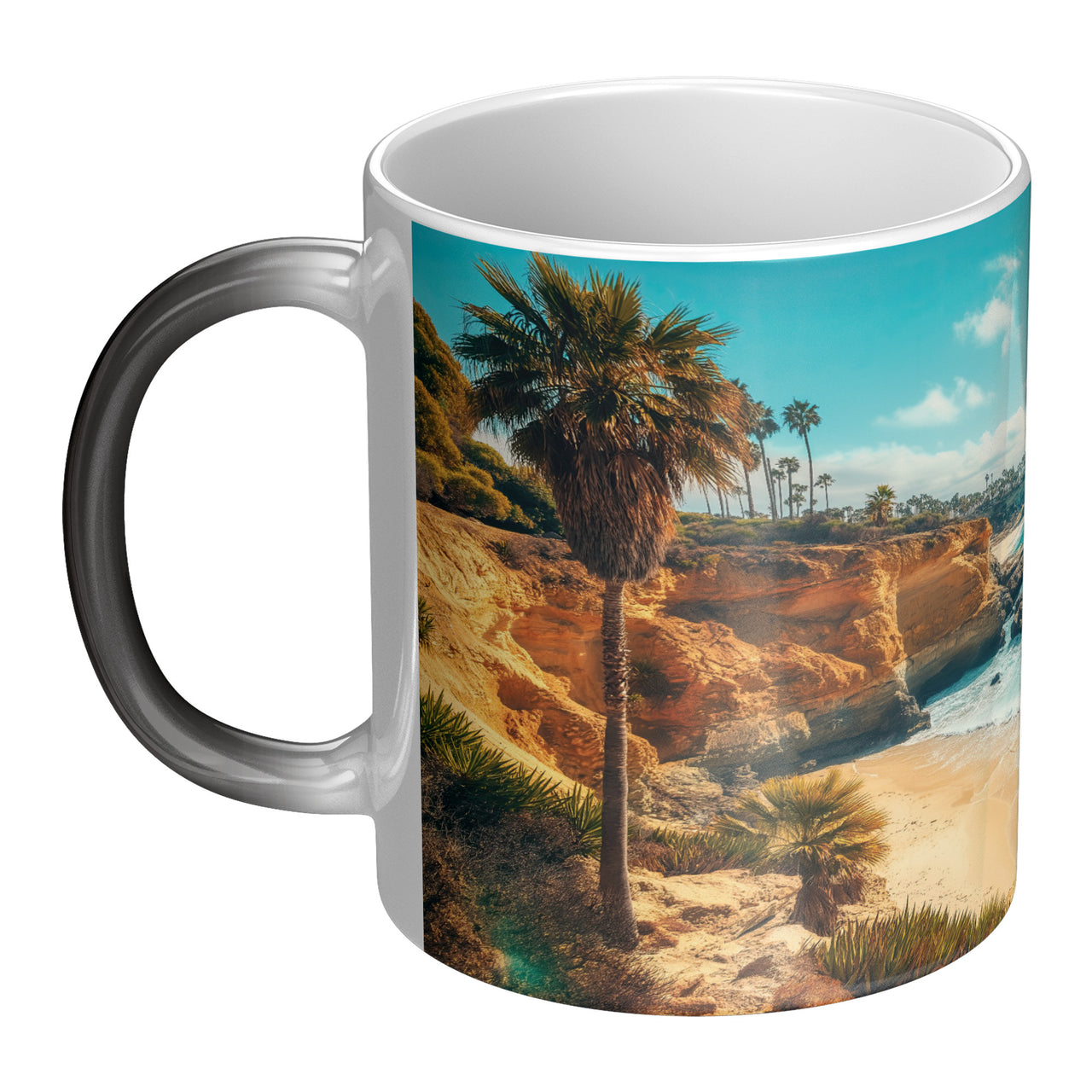 San Diego Souvenir Magic Mug - 11oz Heat Sensitive Color Changing Coffee Mug with Beach Design | Perfect Travel Keepsake Gift