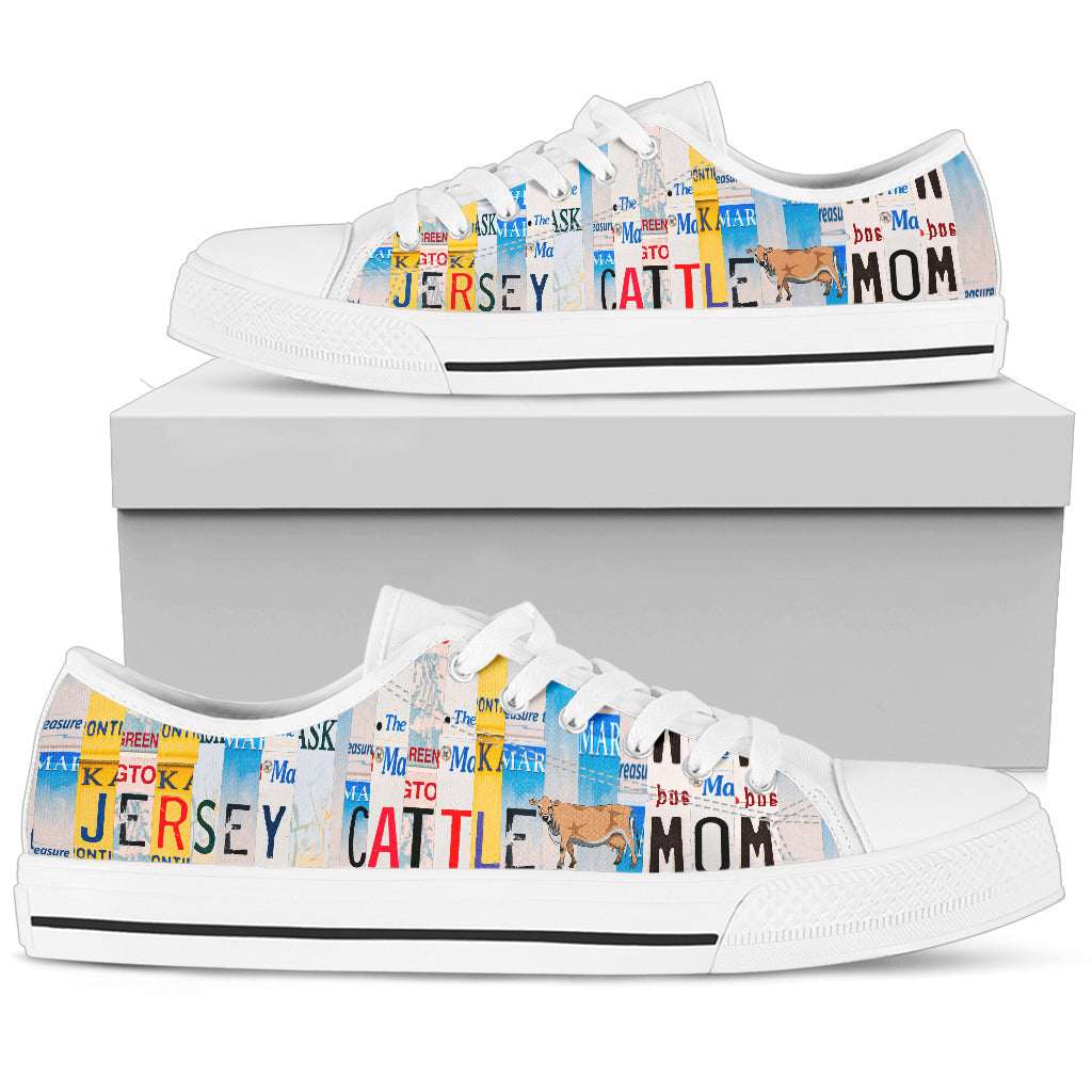 Women's Low Top Canvas Shoes For Jersey cattle Mom