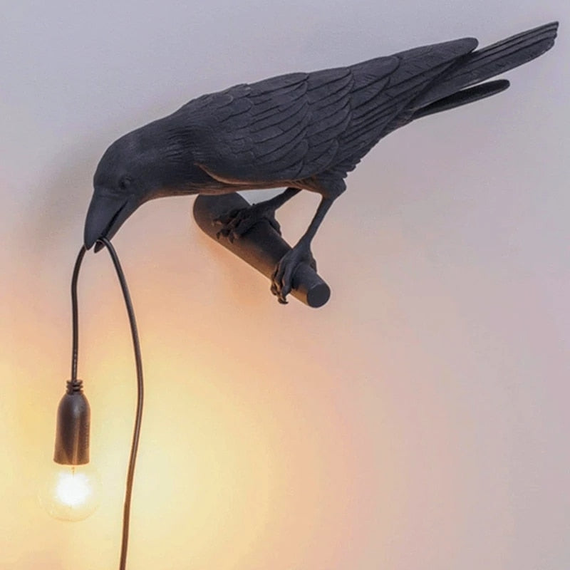 Crow Lamp - Lucky Bird Lamp - Raven Lamp Night Light