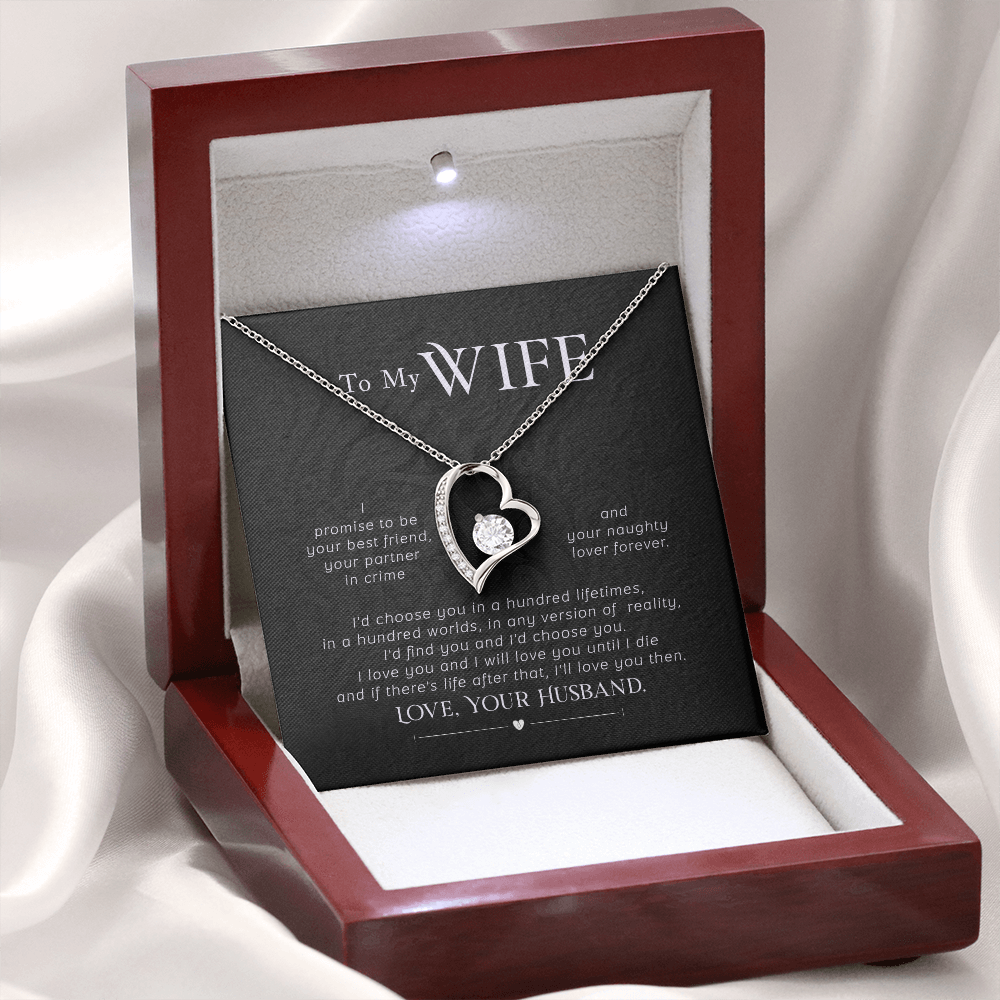 Forever Love Necklace For Wife - Best Friend, Partner in Crime