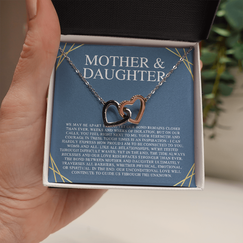 Mother & Daughter Necklace, Gift to Mom From Daughter, We May Be Apart Today, Mother's Day Gift, Birthday Gift