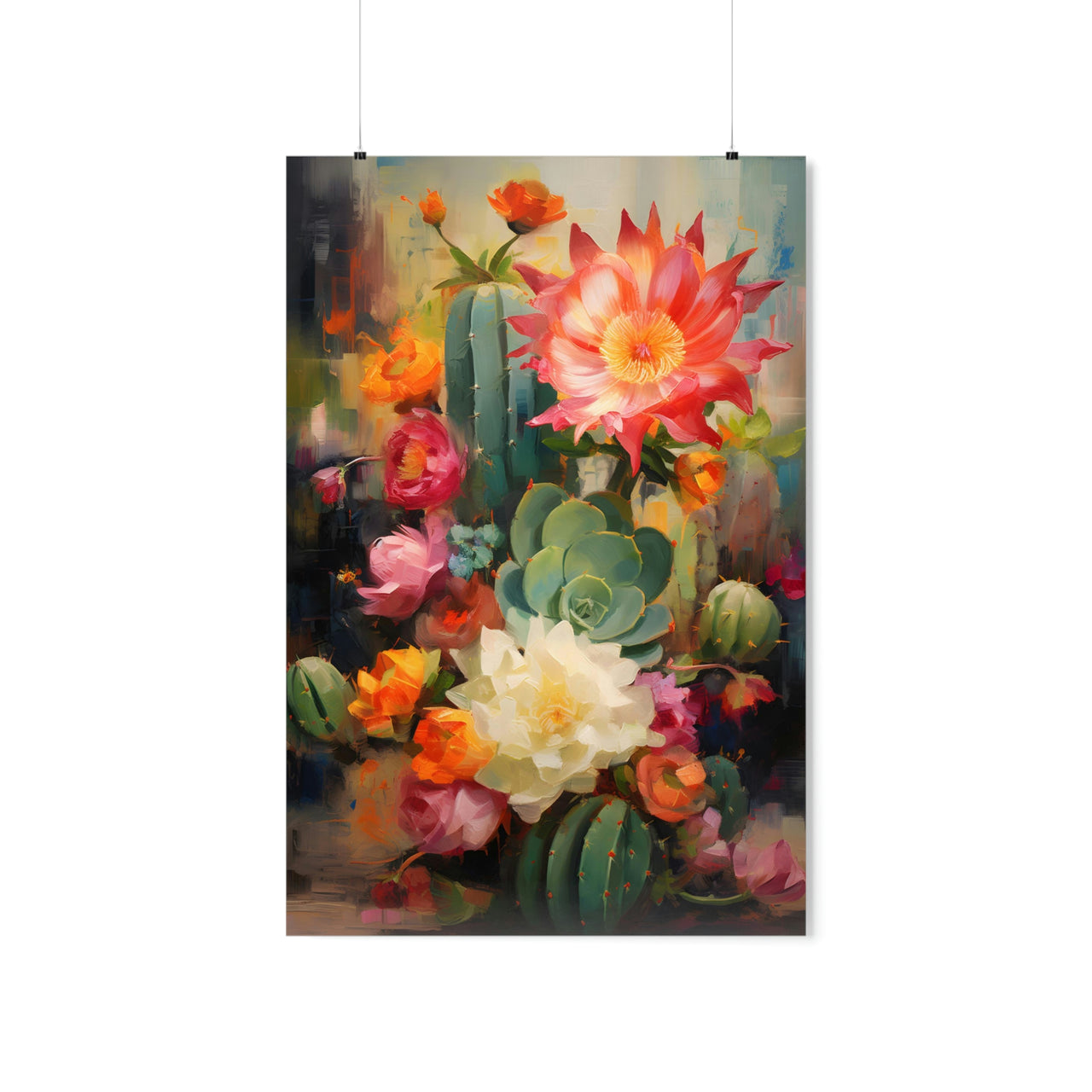 Colorful Cacti Poster