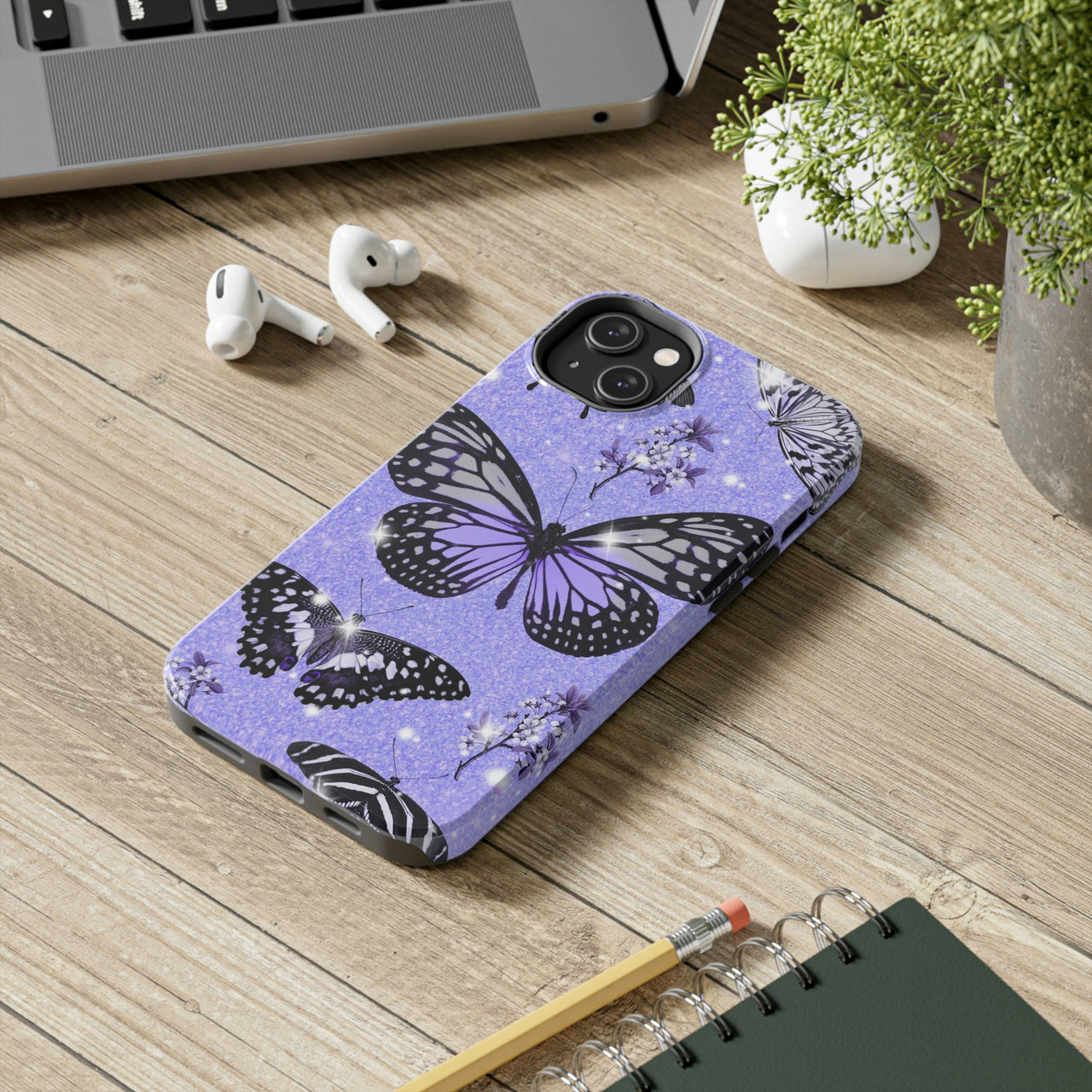 Purple Butterfly Tough Phone Cases, Case-Mate