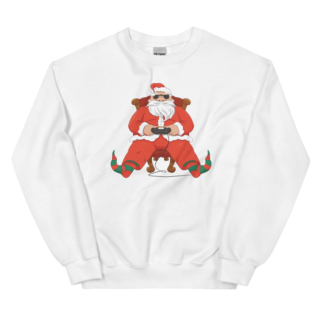 Gamer Santa Sweatshirt, Gaming Christmas Sweatshirt