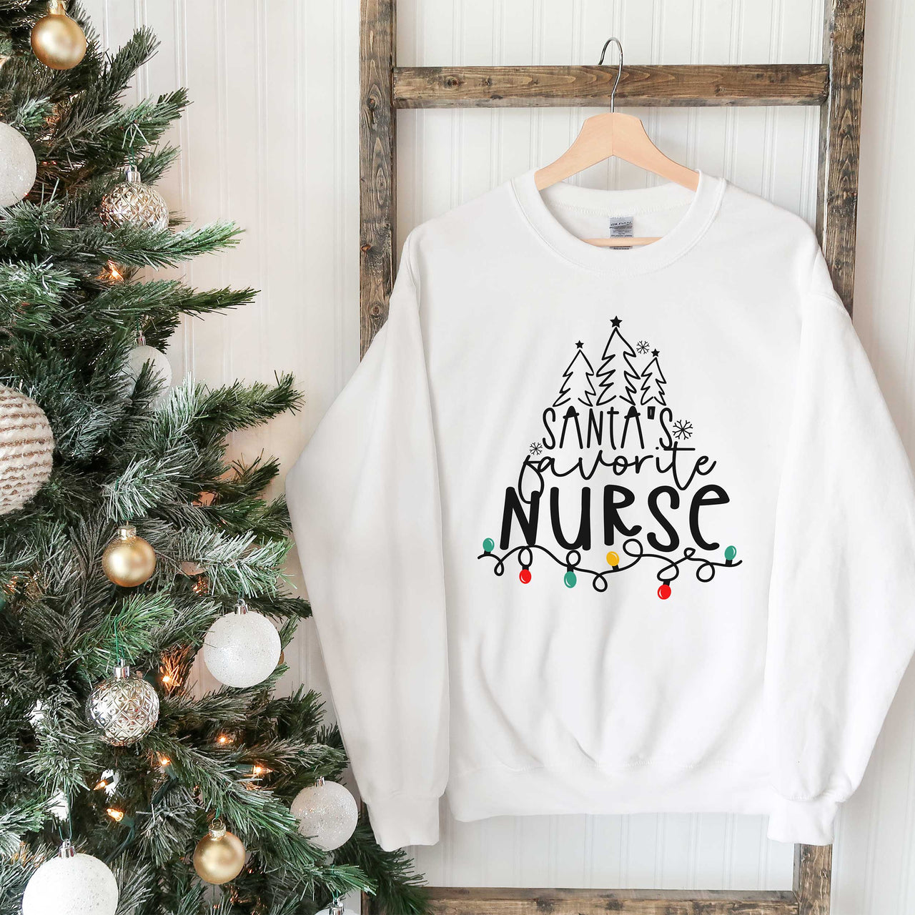 Santa's Favorite Nurse Christmas Sweatshirt