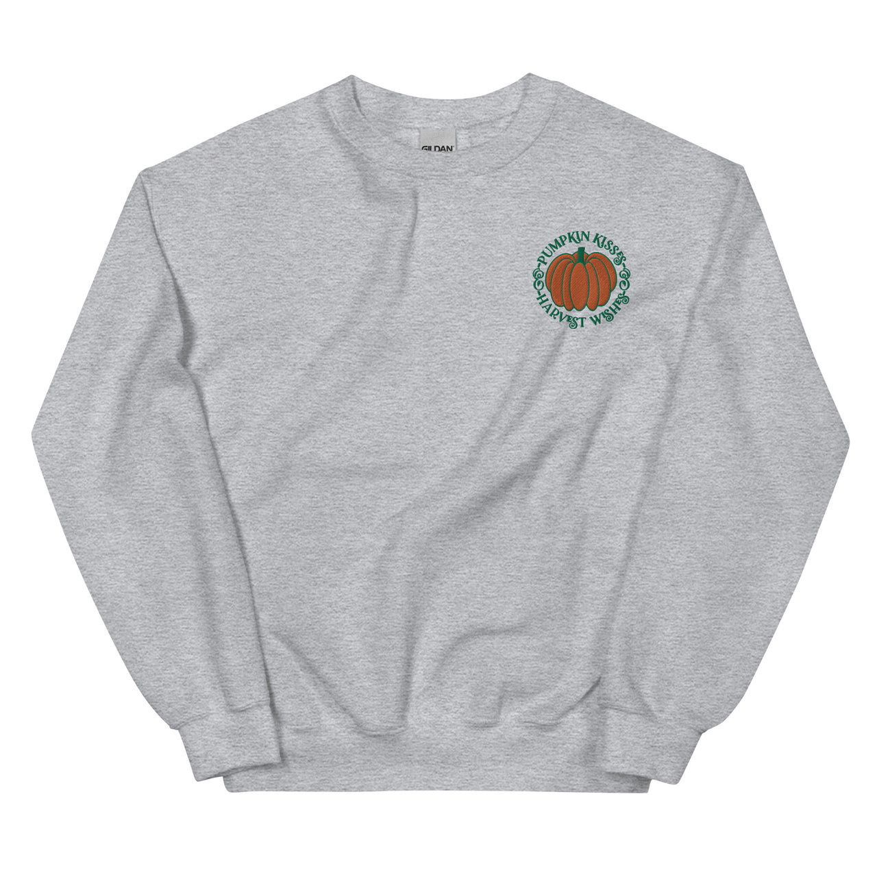 Pumpkin Kisses and Harvest Wishes Embroidered Sweatshirt