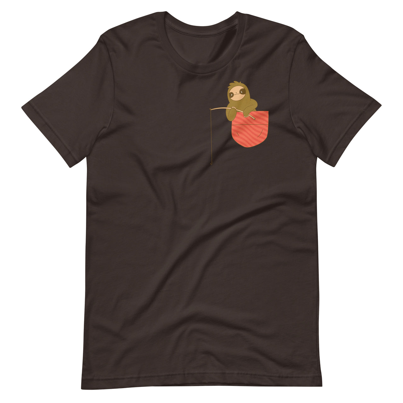 Sloth Fishing in Pocket T-Shirt