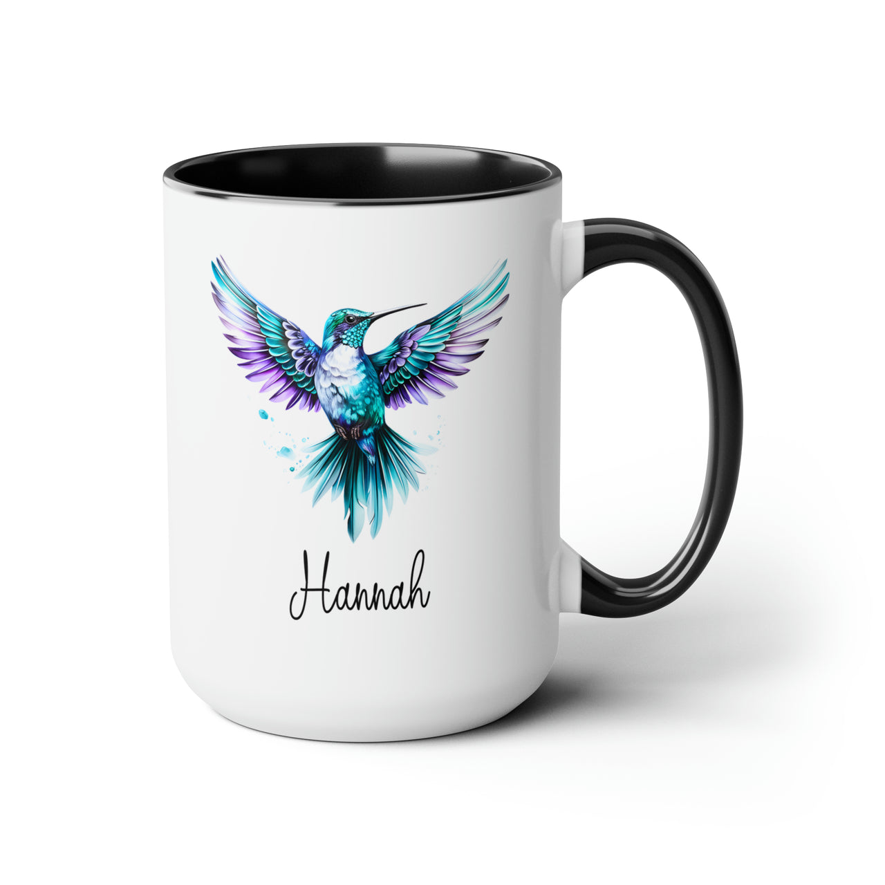 Personalized Hummingbird Mug 15oz - Accent