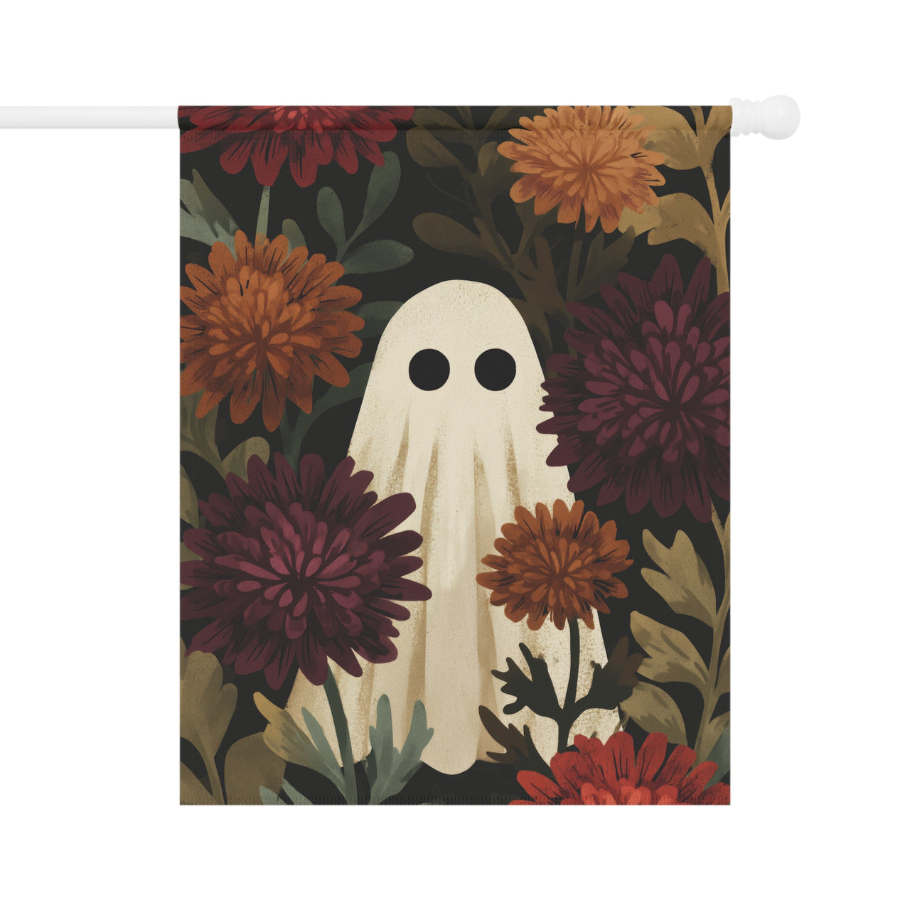 Ghost Garden Flag, Cottagecore Halloween Banner, Dark Academia Botanical Decor, Moody Gothic Porch Flag, Mystical Fall House Flag