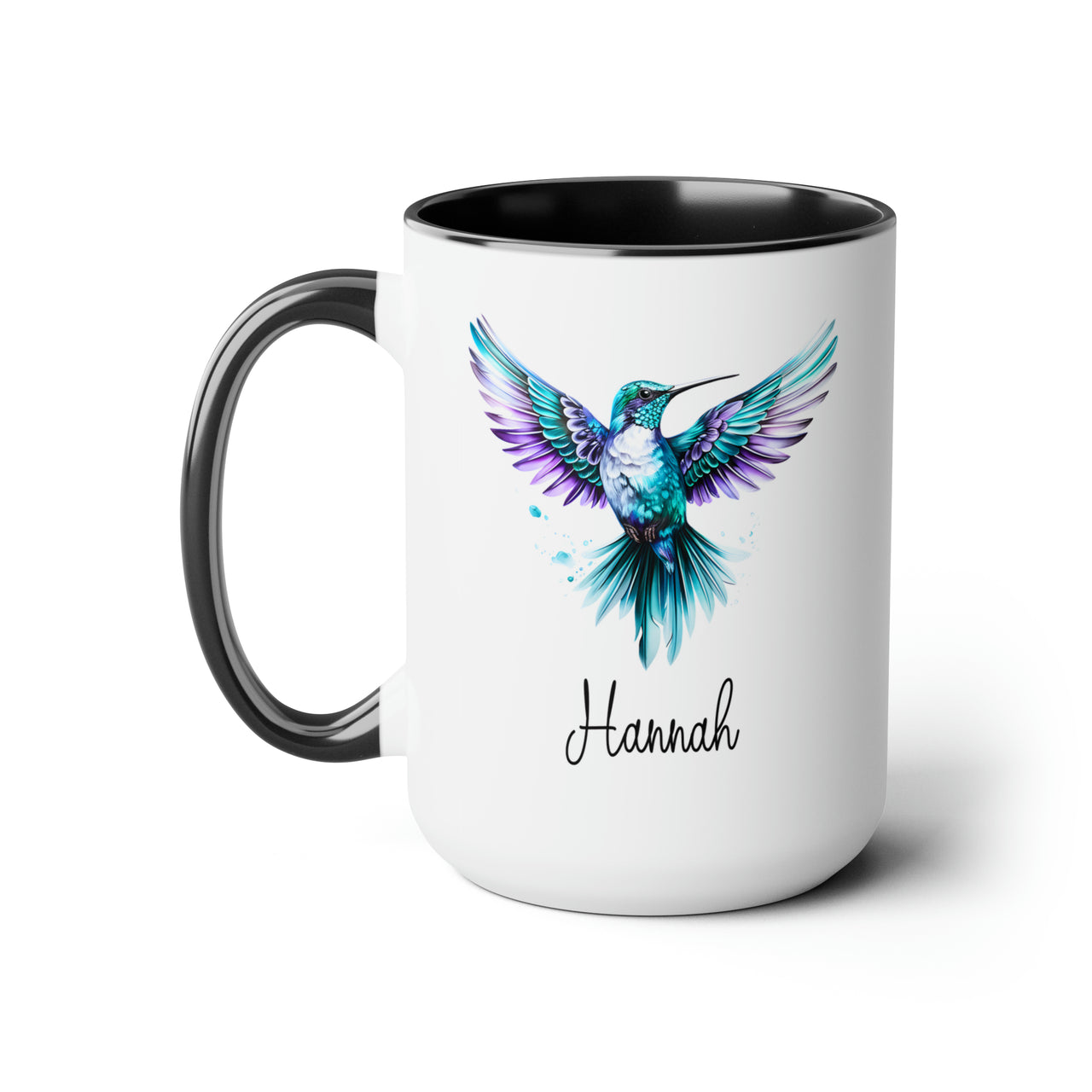 Personalized Hummingbird Mug 15oz - Accent