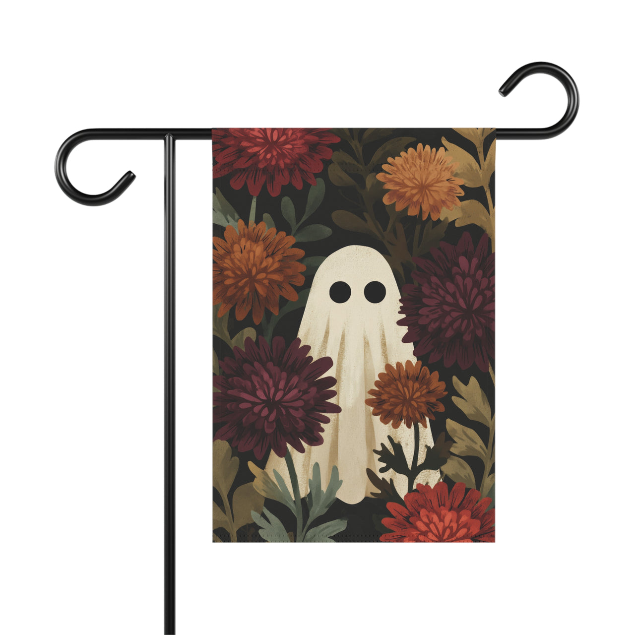 Ghost Garden Flag, Cottagecore Halloween Banner, Dark Academia Botanical Decor, Moody Gothic Porch Flag, Mystical Fall House Flag