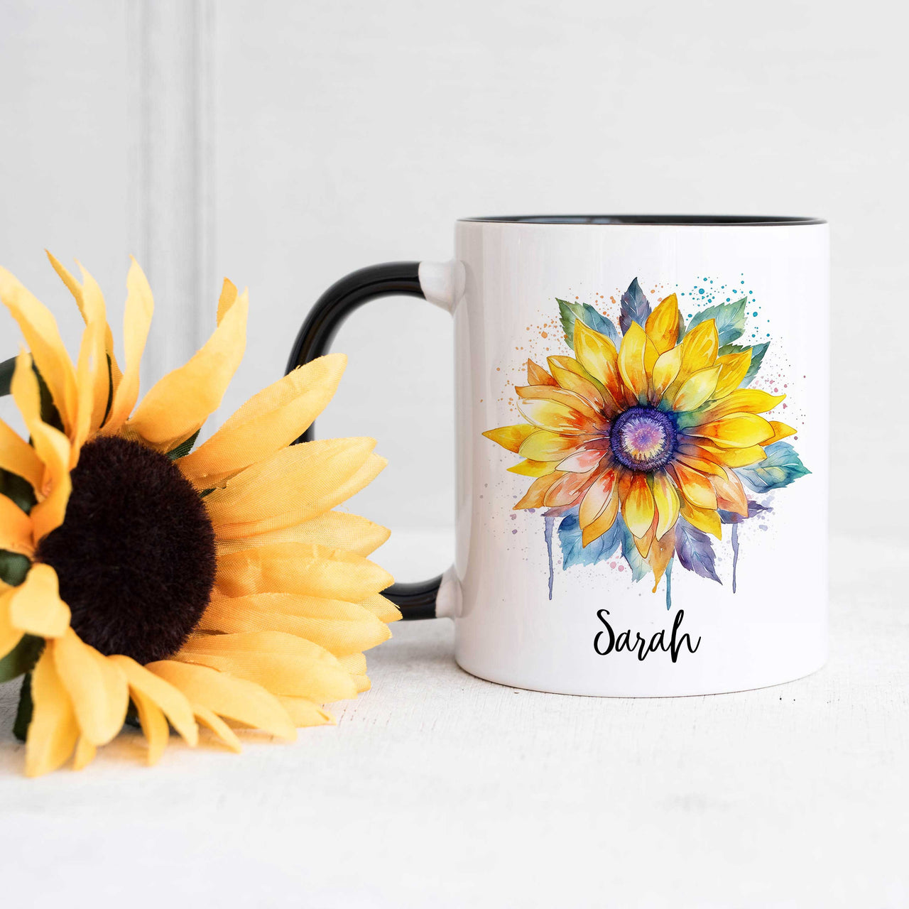 Personalized Sunflower Coffee Mug