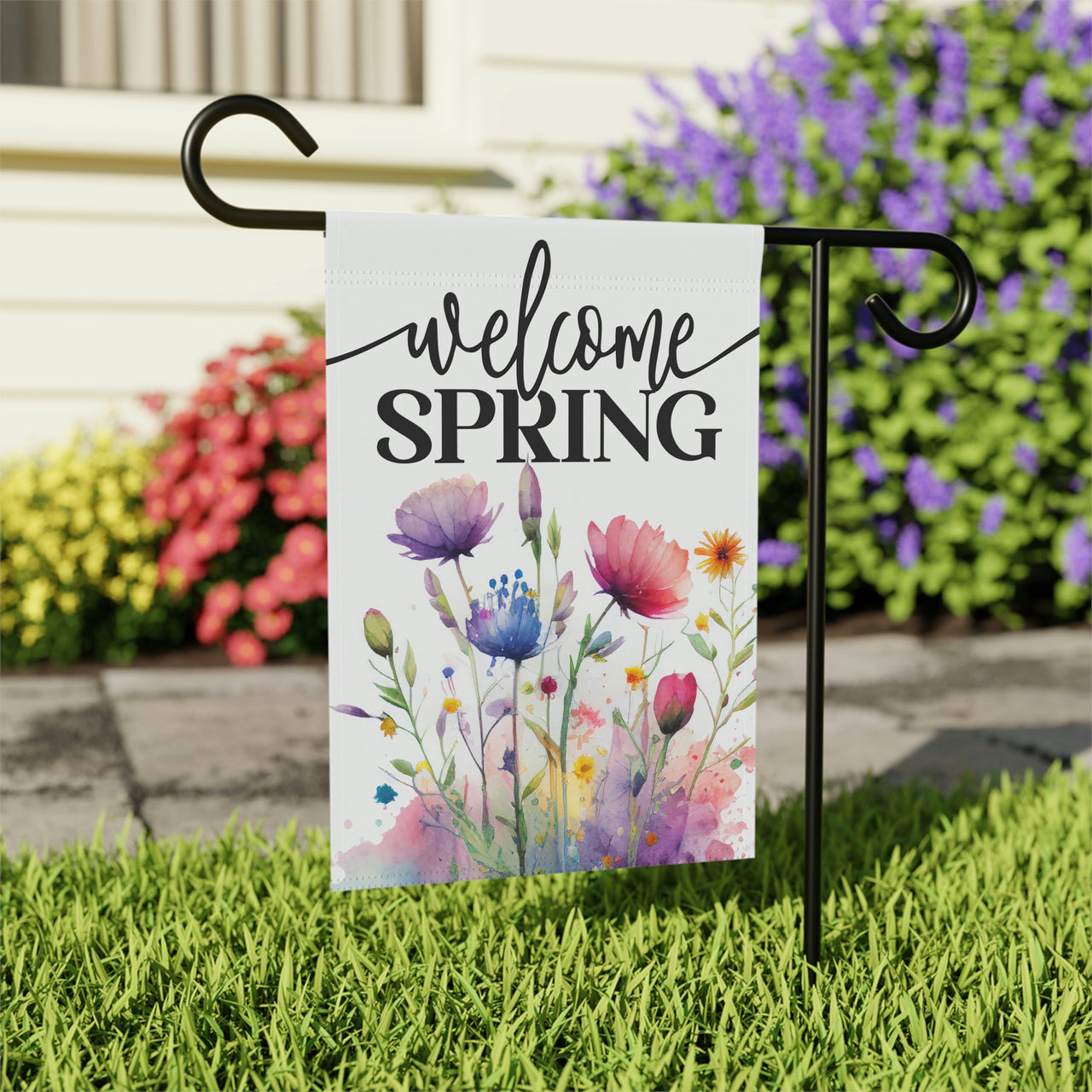 Welcome Spring Garden Flag