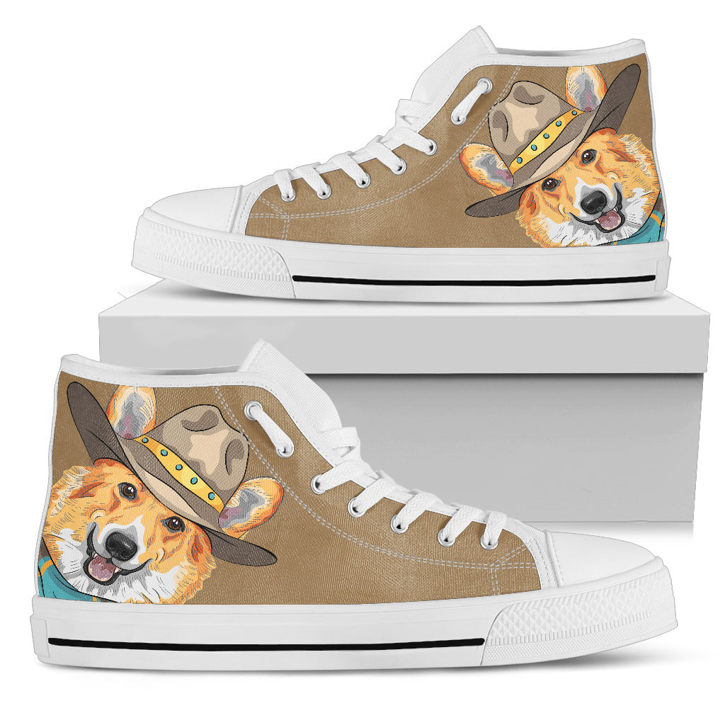 Corgi Cowboy Women's High Top