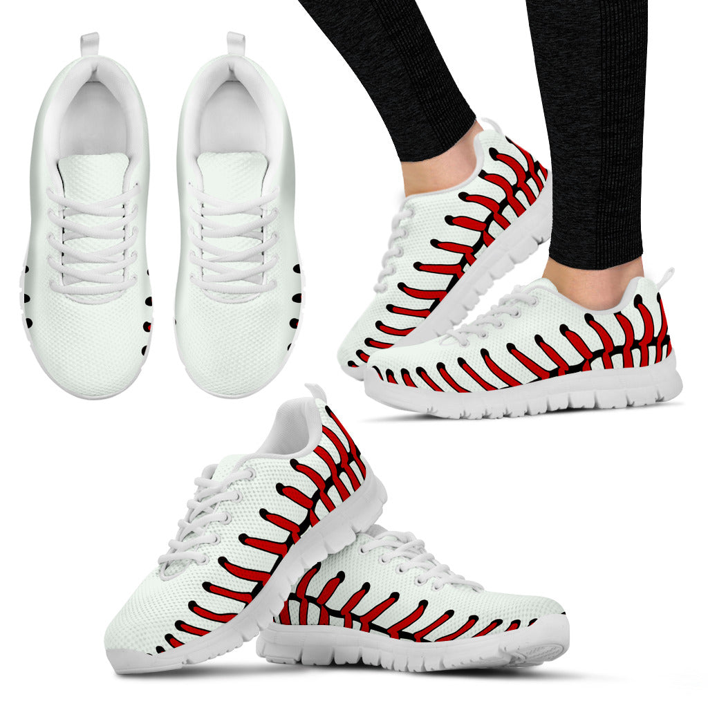 Pretty Baseball Women's Sneakers (White)