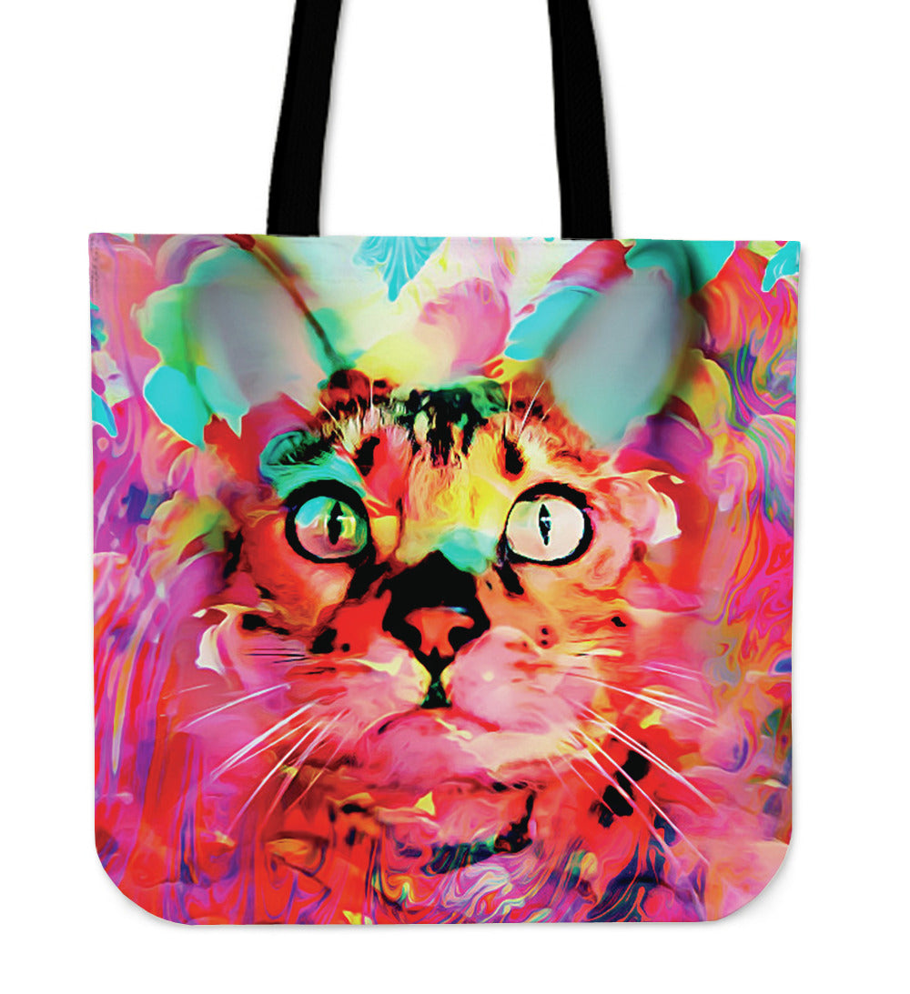 Pink Cat Tote Bag