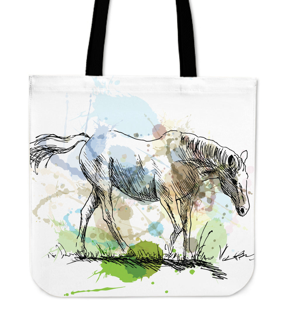 White Horse Tote Bag