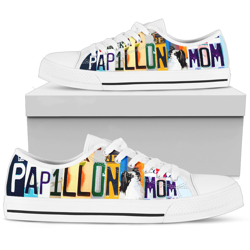 Women's Low Top Canvas Shoes For Papillon Mom