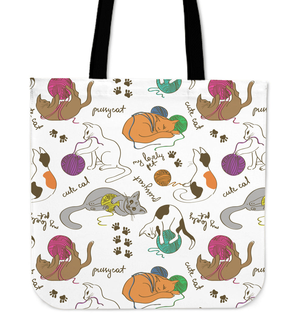 Cats & Wool Cloth Tote Bag