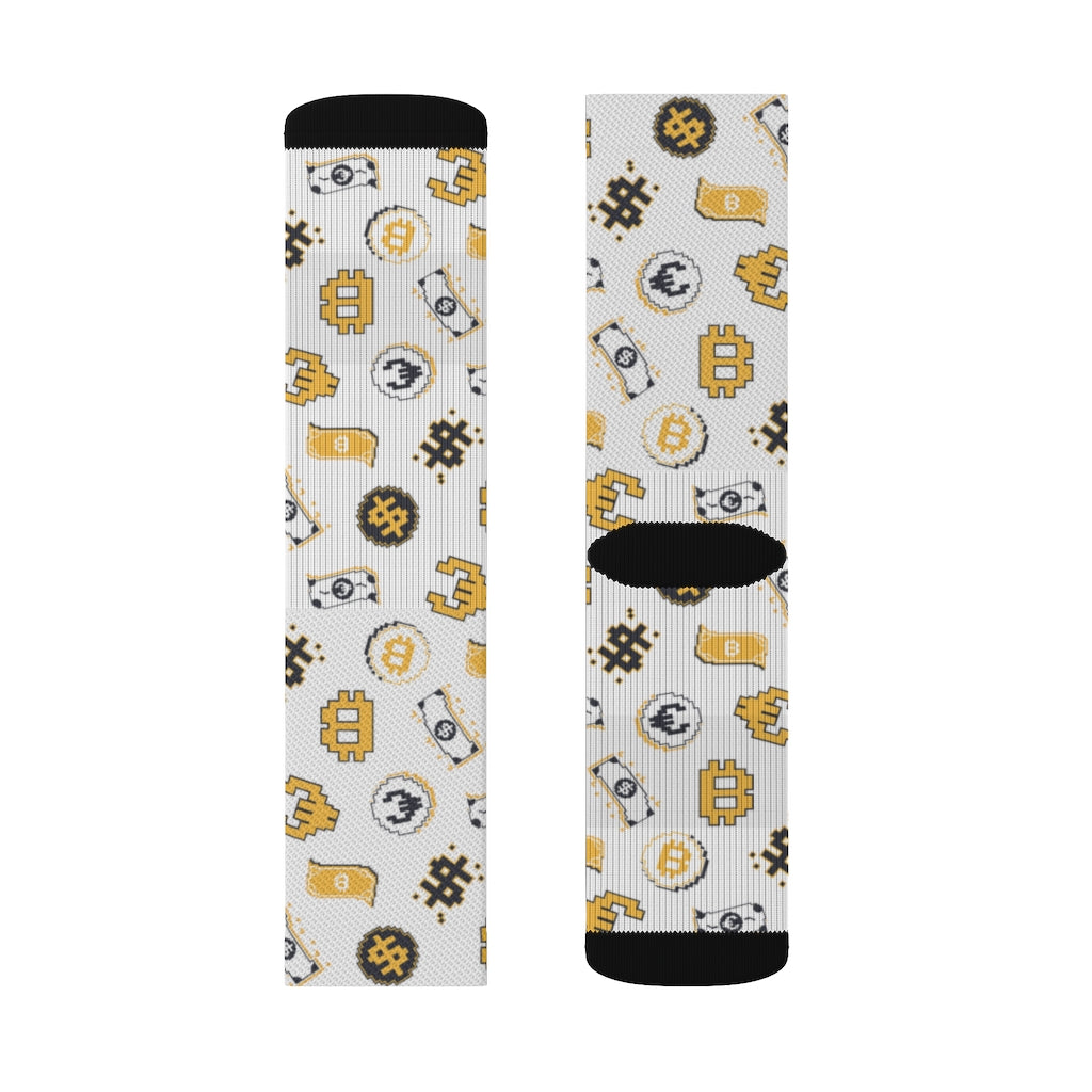 Pixel Crypto Currency Socks