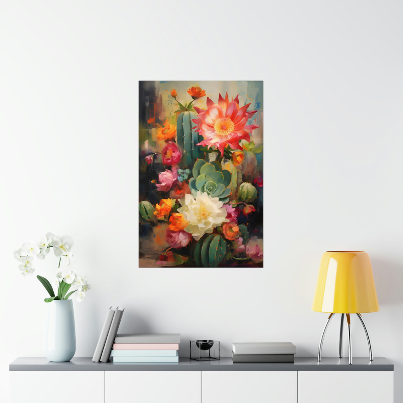 Colorful Cacti Poster