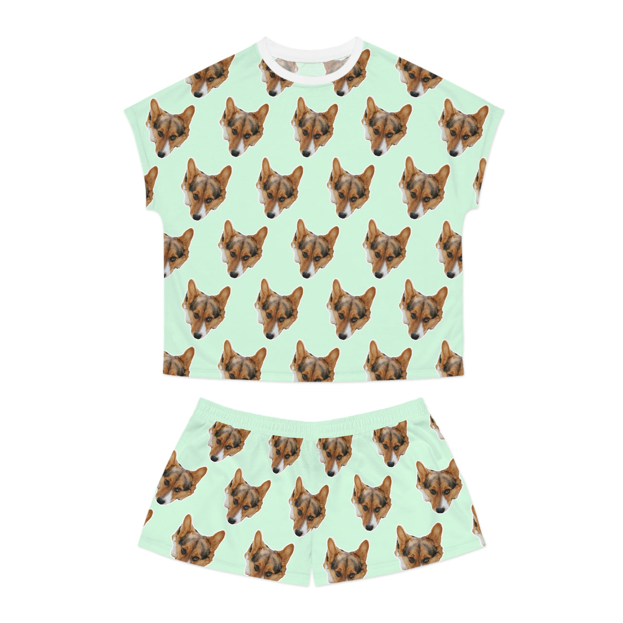 Corgi Custom Photo Women's Short Pajama Set