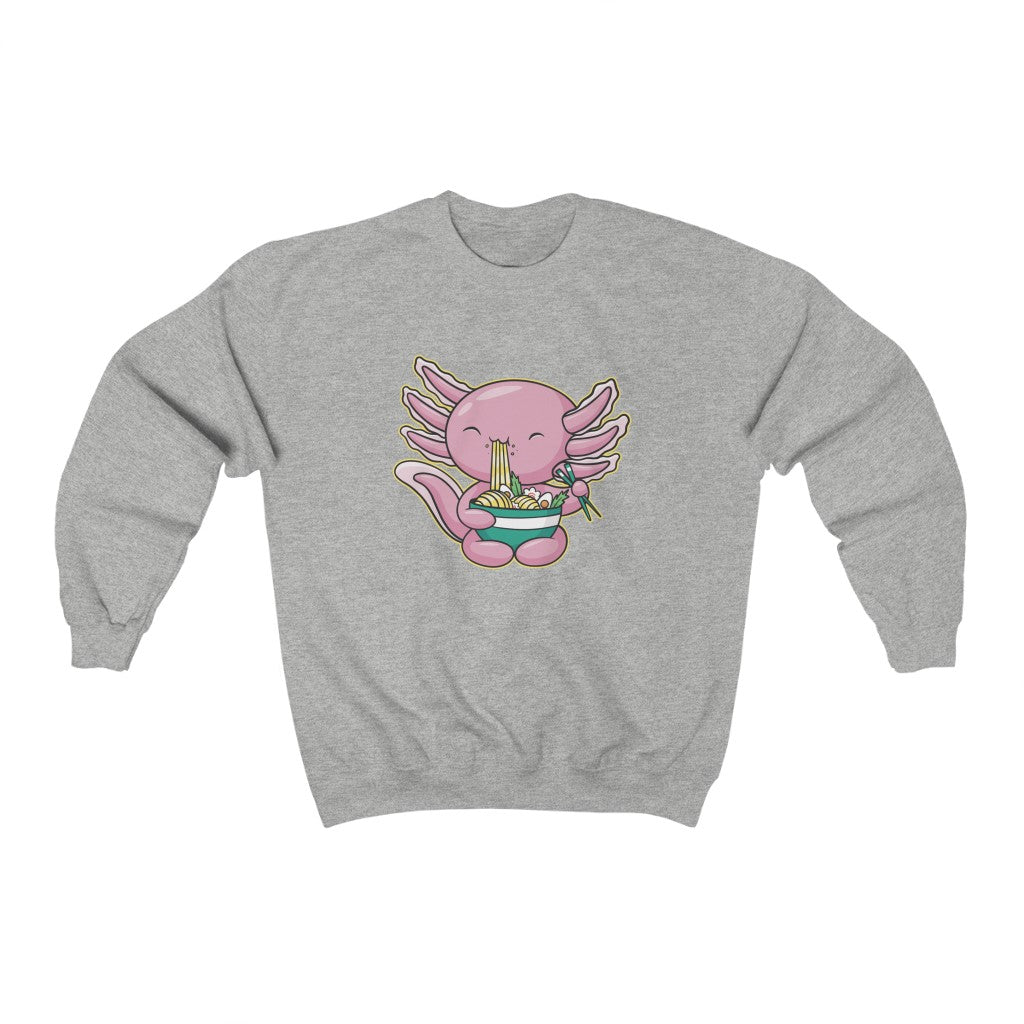 Kawaii Axolotl Eating Ramen Sweatshirt