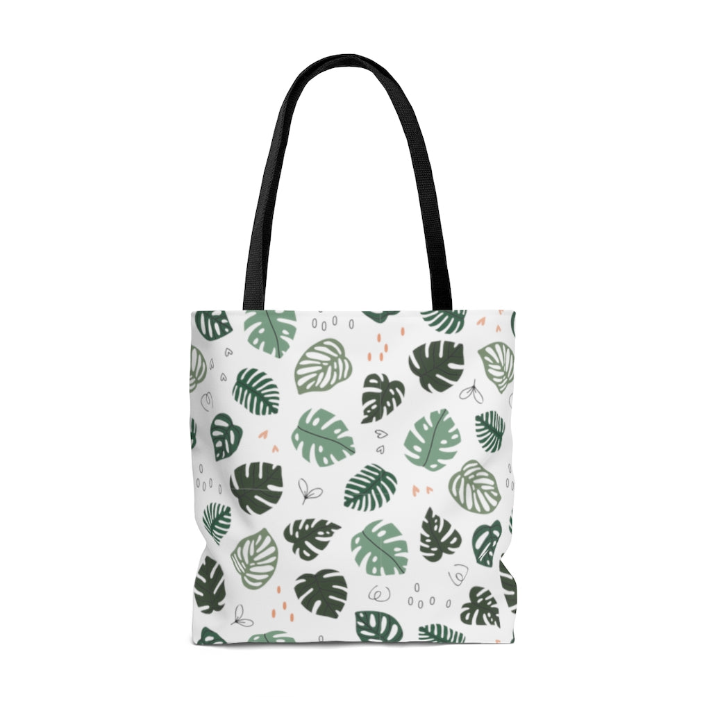 Monstera Leaves Tote Bag