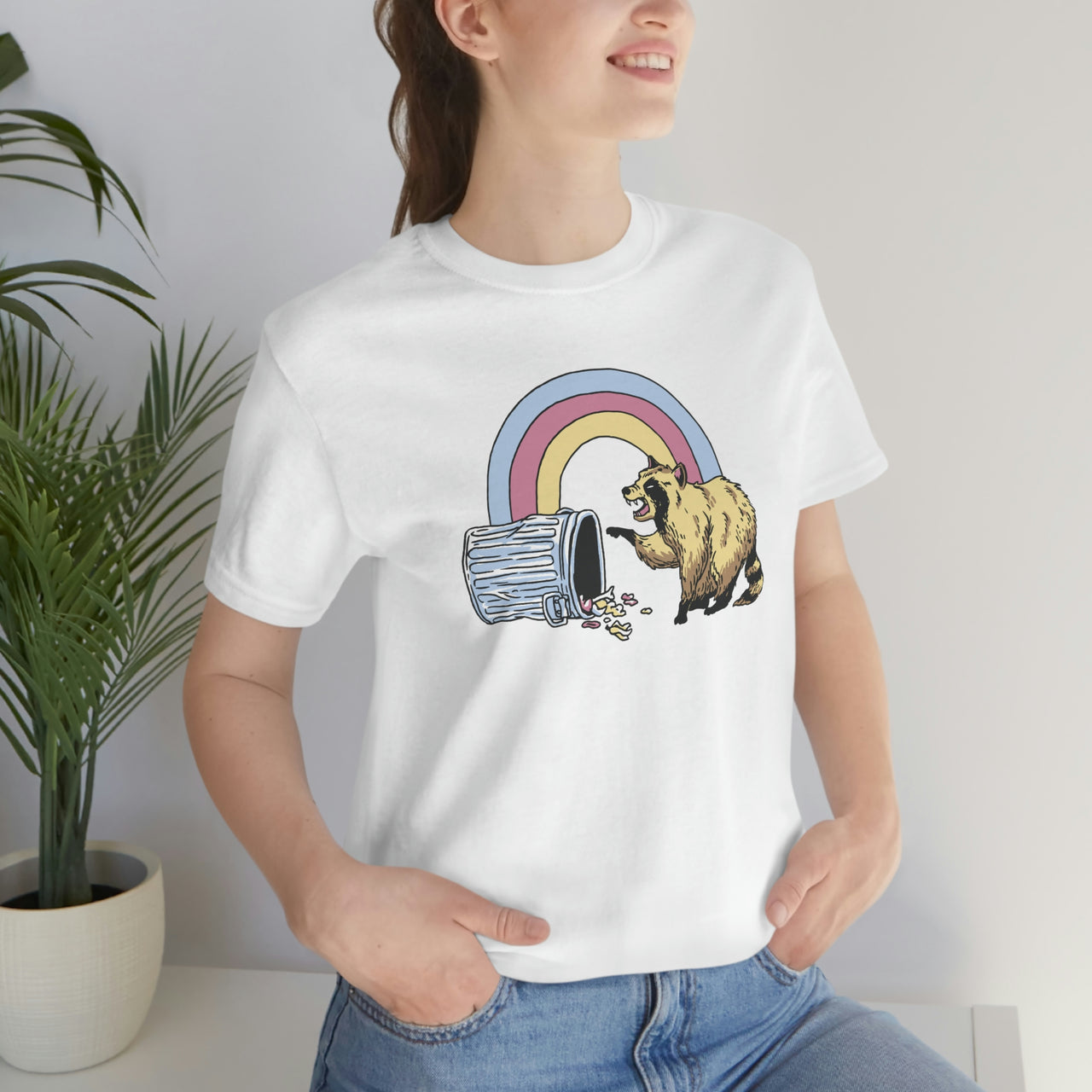 Rainbow Raccoon in the Trash T-Shirt