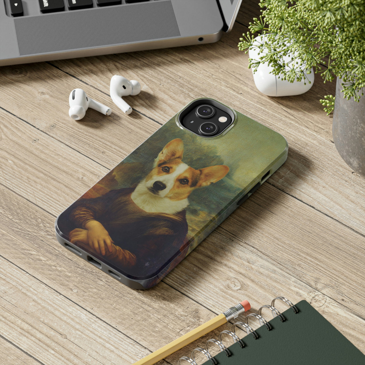 Mona Lisa Corgi Phone Case