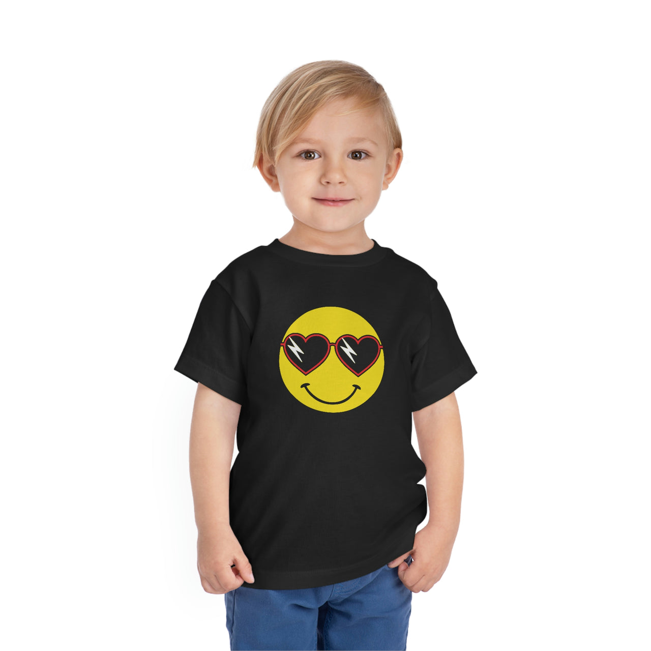 Toddler Valentine T-Shirt, Smiley Face Heart Glasses