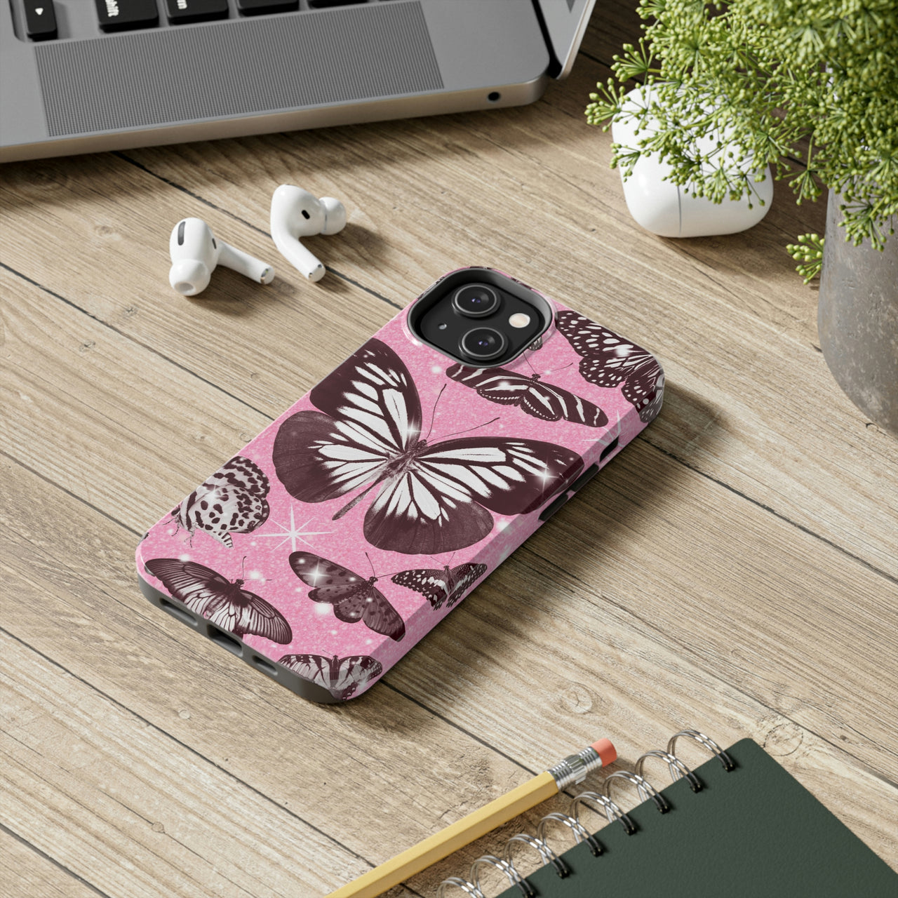 Pink Butterfly Tough Phone Cases, Case-Mate