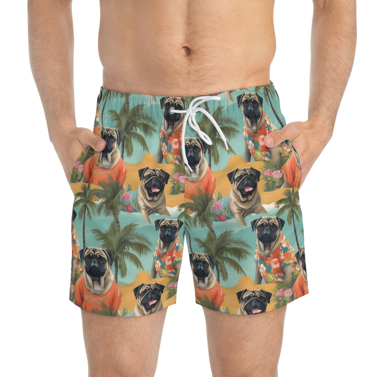 Pug Swim Trunks