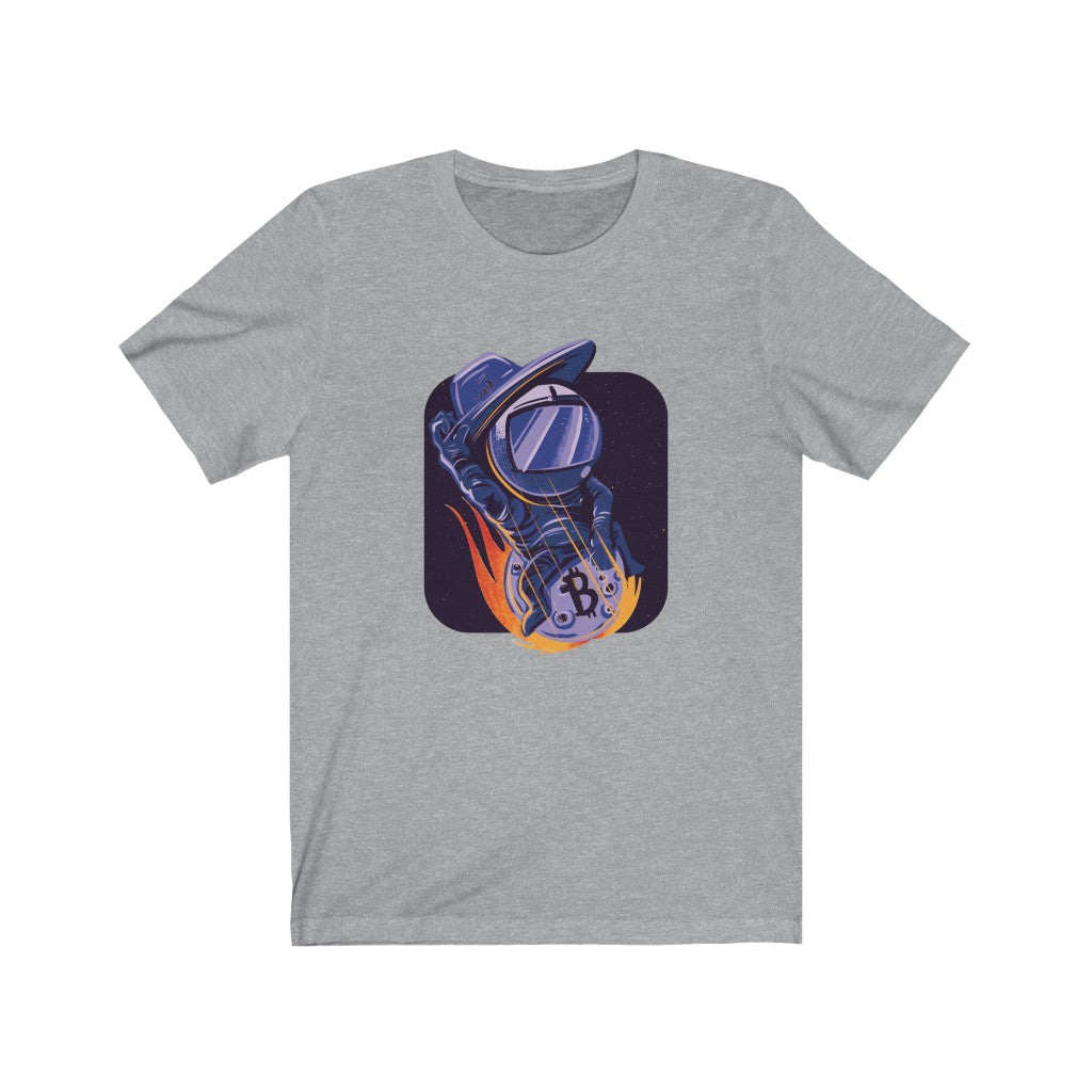 Cowboy Astronaut Bitcoin T-Shirt - Cryptocurrency Crypto Tee Shirt