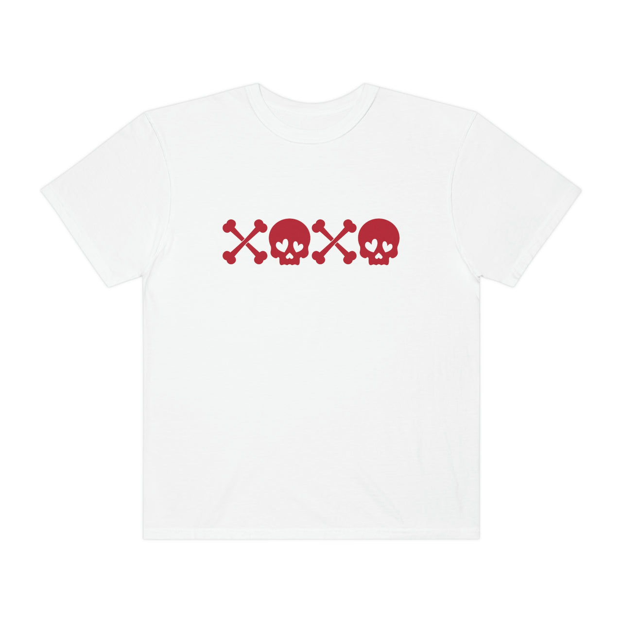 Comfort Colors® Valentine T-Shirt, Retro Valentine Shirt, XOXO Skull Valentine's Tshirt, Skeleton Valentines Tee, Oversized Comfort Colors