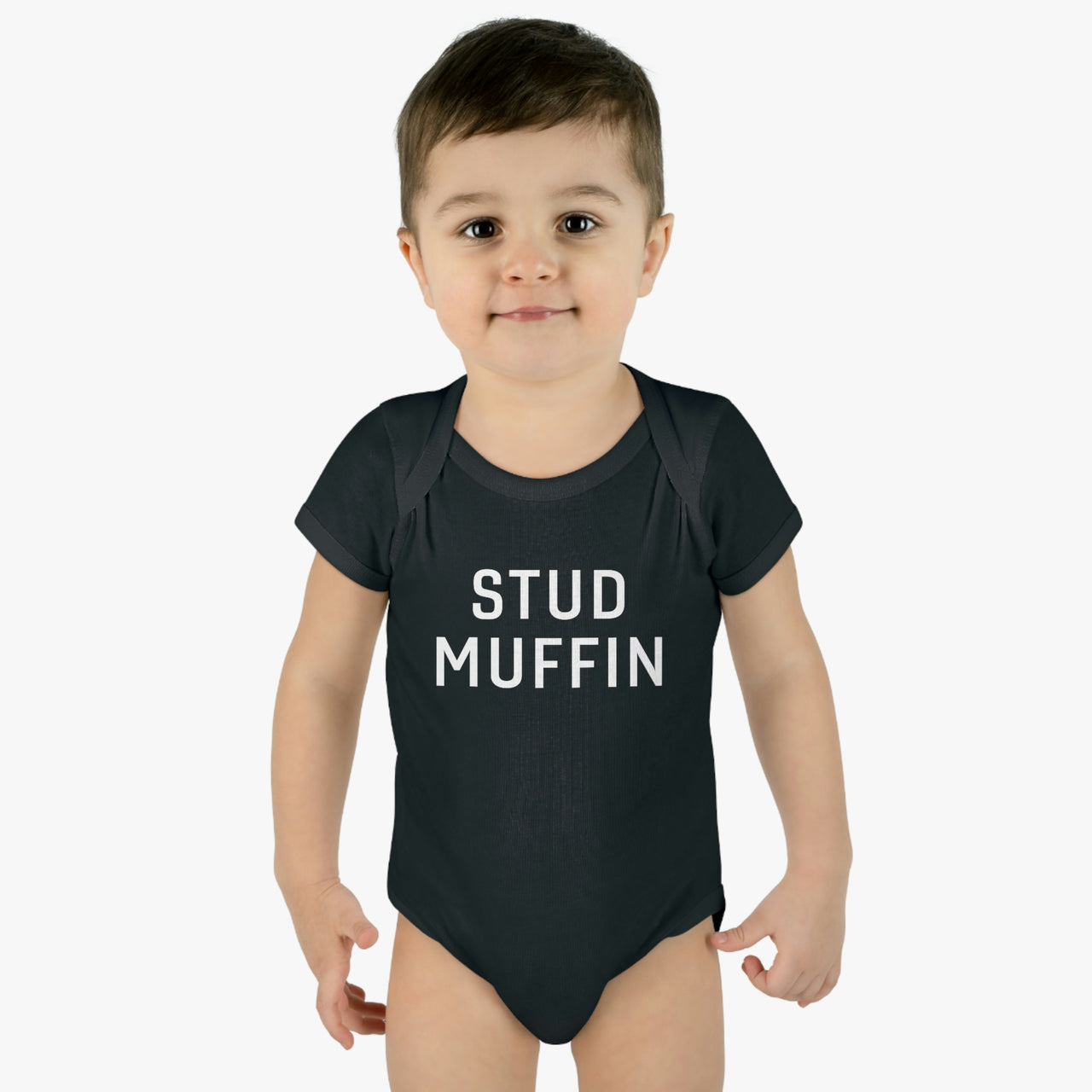 Stud Muffin Onesie, Matching Infant Baby Rib Bodysuit