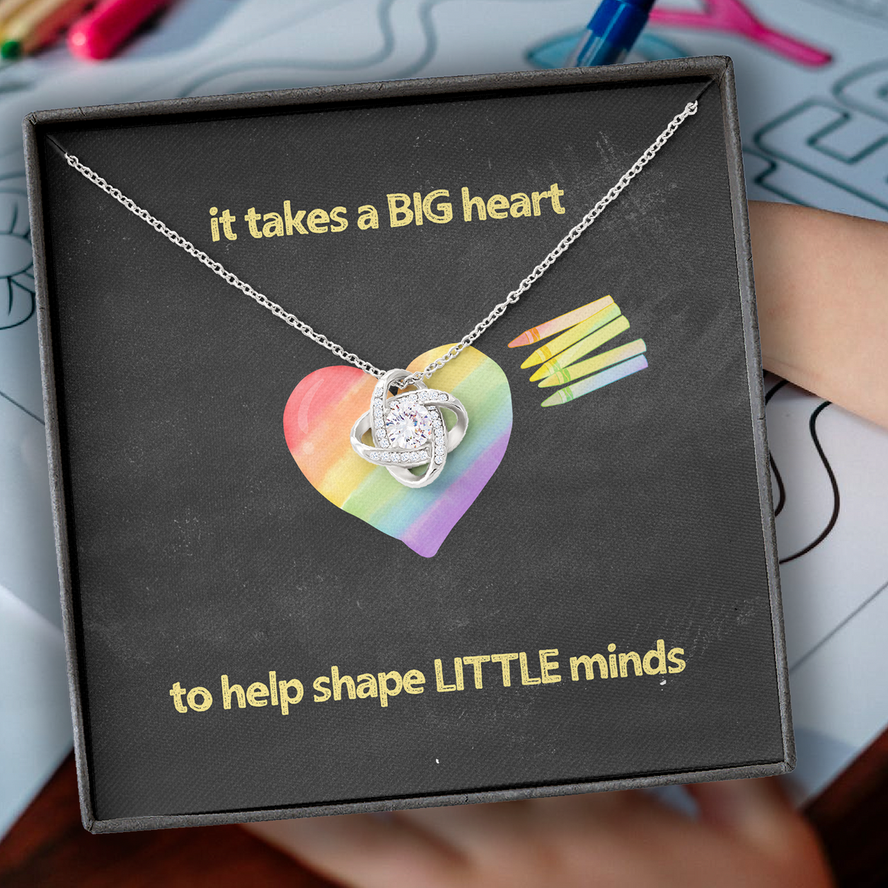 Teacher Necklace, Shape Little Minds, Gift For Teacher