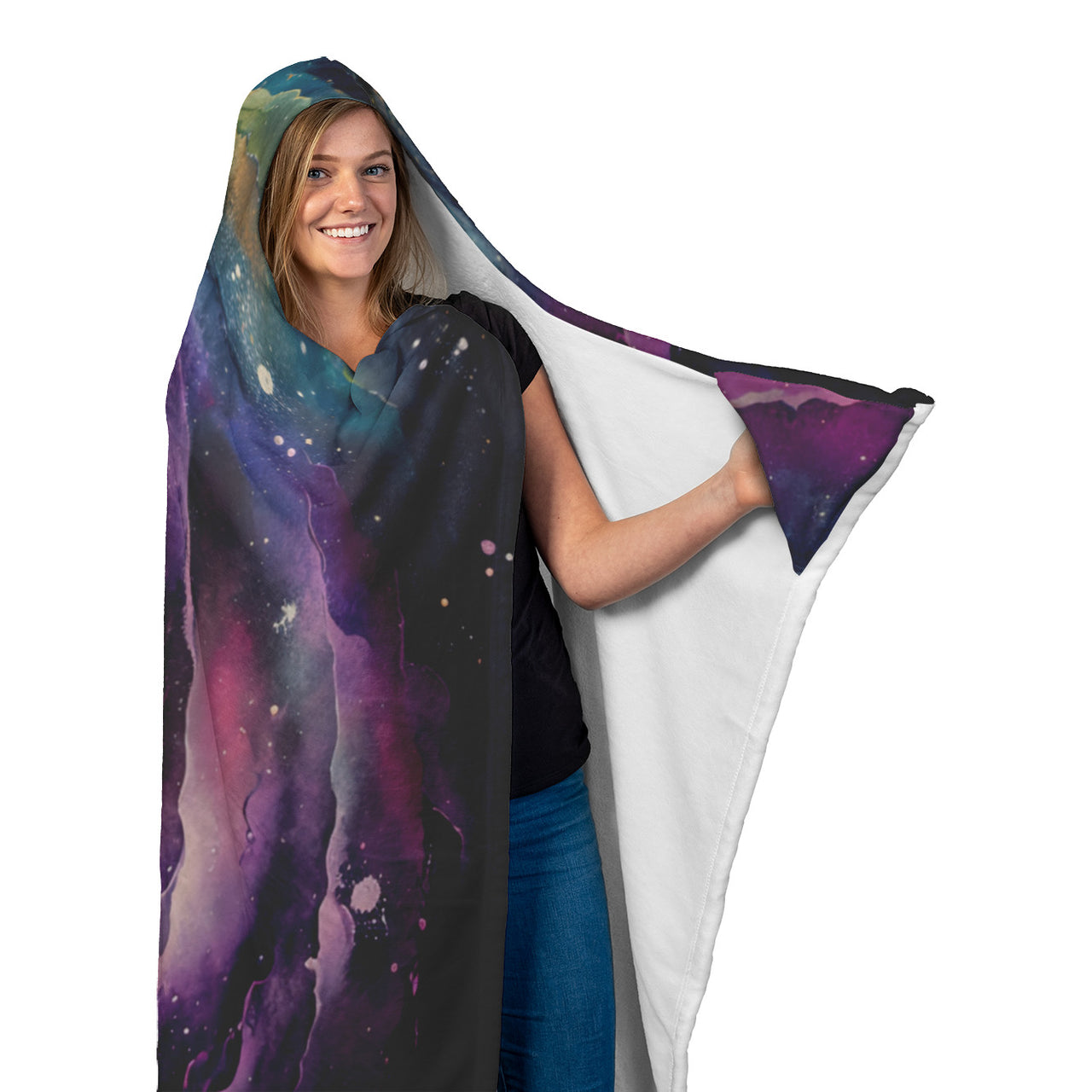 Space Galaxy Hooded Blanket