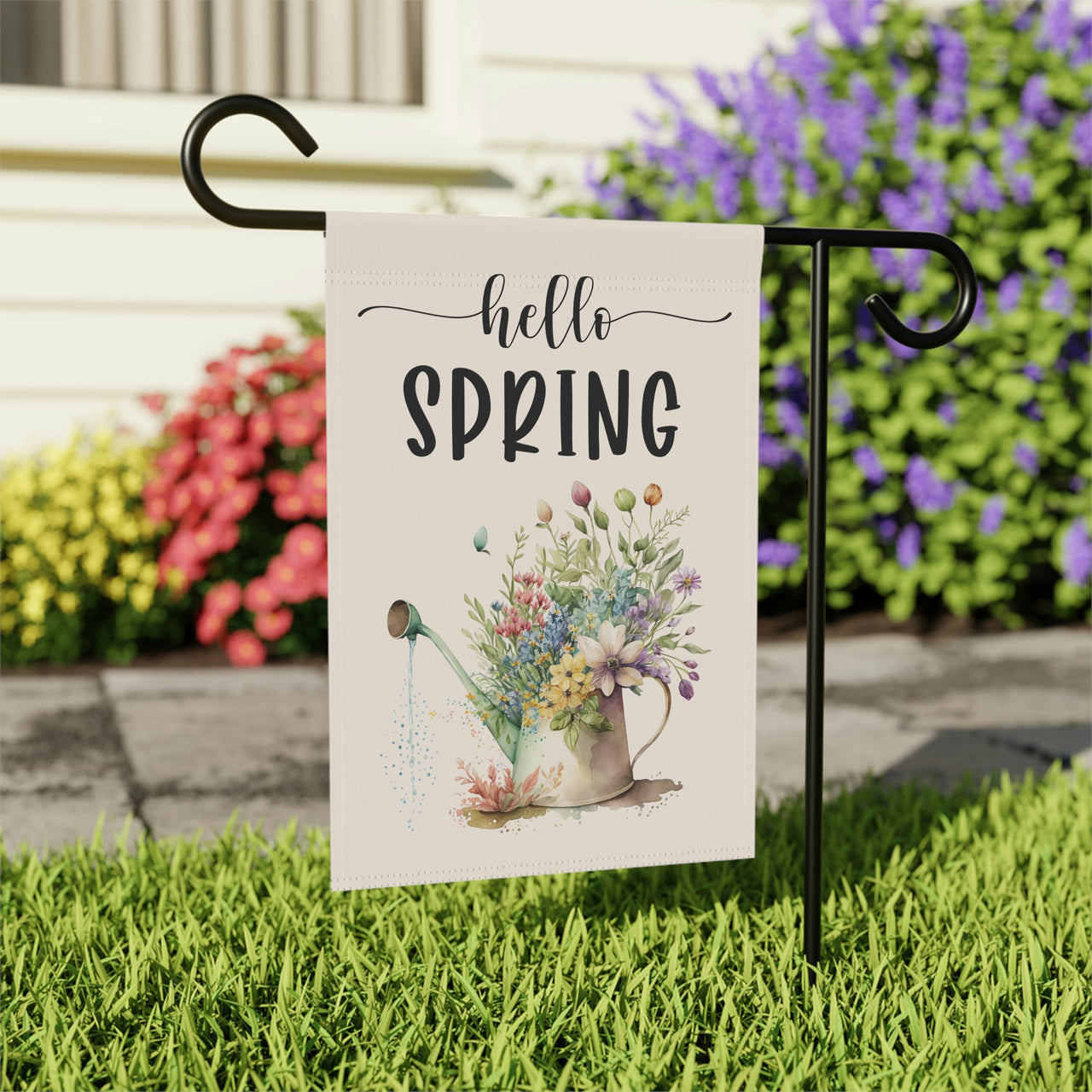 Hello Spring Garden Flag