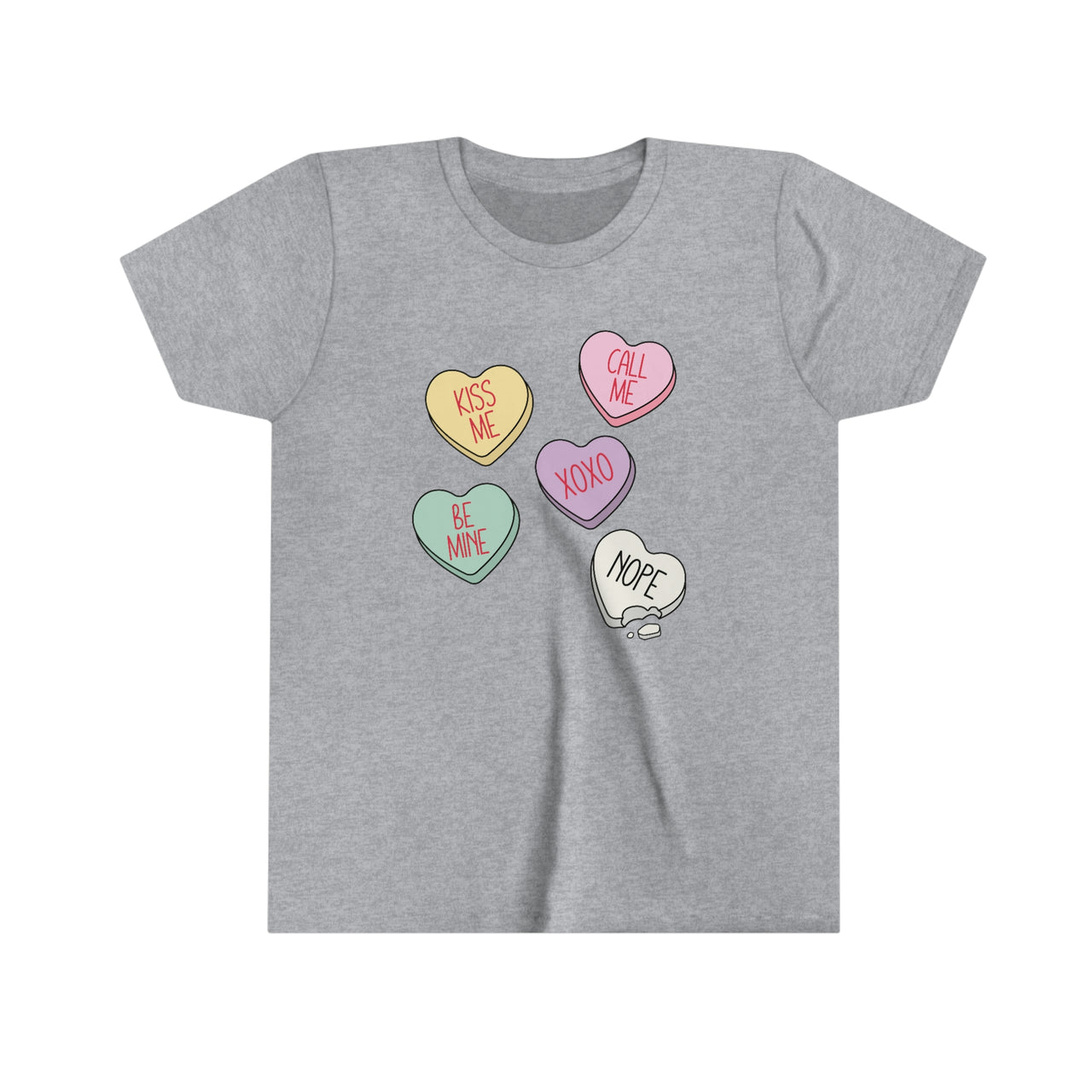 Kids Valentines Shirt, Candy Hearts T-Shirt