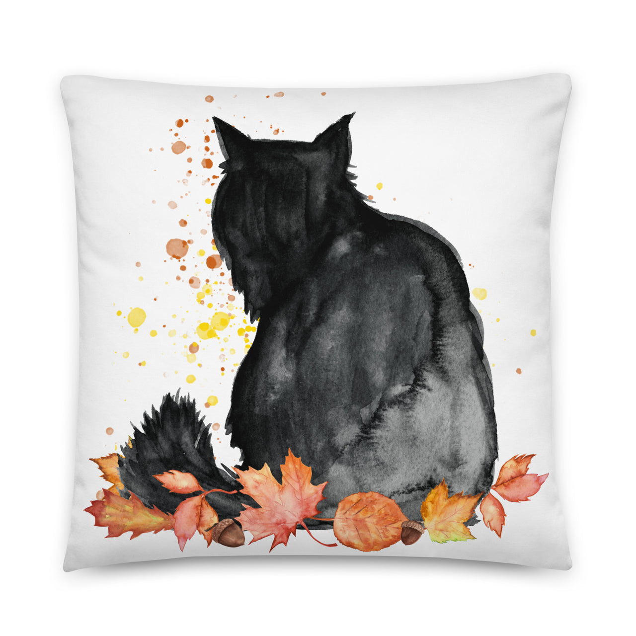 Black Cat Fall Pillow