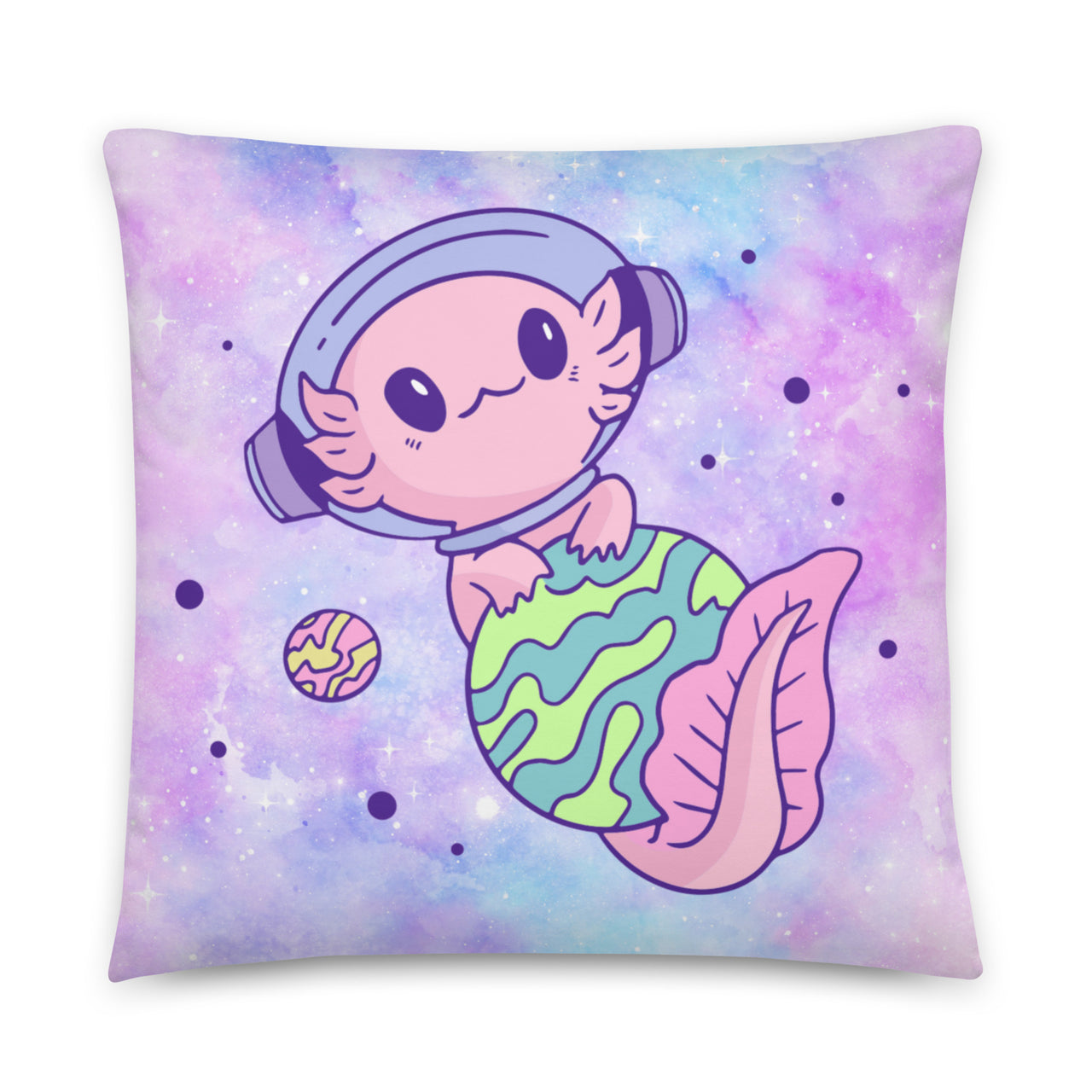 Axolotl in Space Pillow
