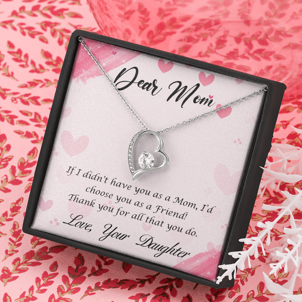 Forever Love Heart Necklace For Mom - To Mom From Daughter