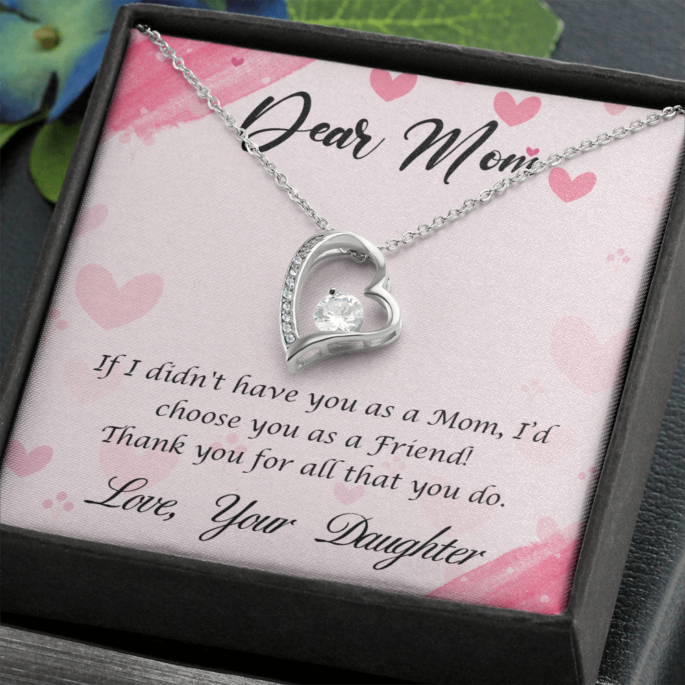 Forever Love Heart Necklace For Mom - To Mom From Daughter