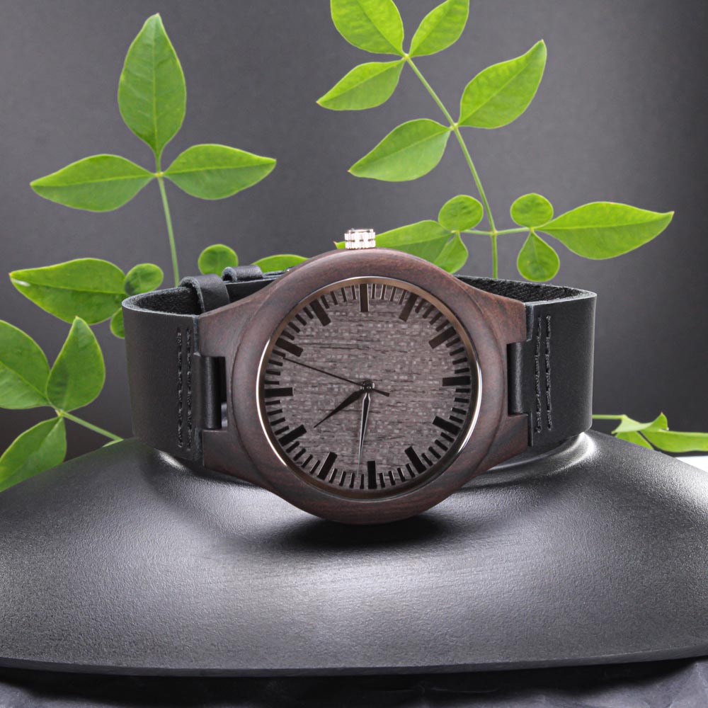 If Dad Can't Fix It Engraved Wooden Watch