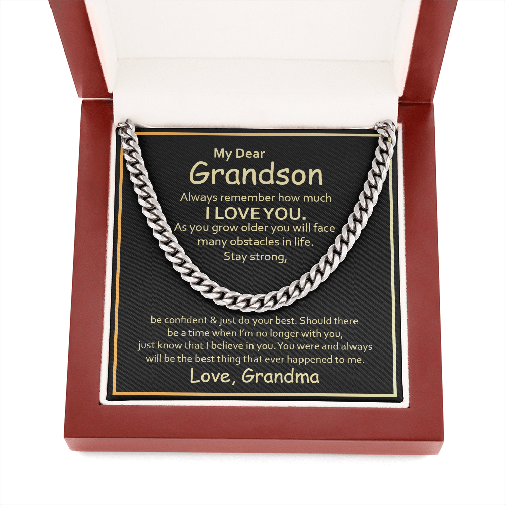 Cuban Link Chain Necklace For Grandson