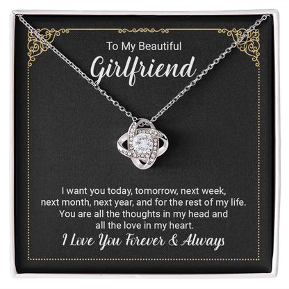To My Beautiful Girlfriend Necklace - Gift for Girlfriend