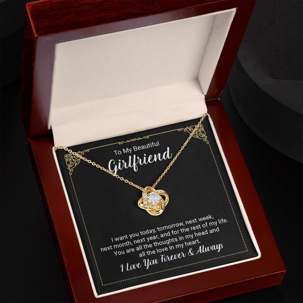 To My Beautiful Girlfriend Necklace - Gift for Girlfriend