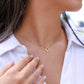Gold Delicate Heart Necklace for Wife - My Heart Holds You When My Arms Cannot