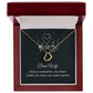 Gold Delicate Heart Necklace for Wife - My Heart Holds You When My Arms Cannot